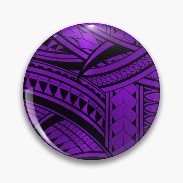 Item preview, Electric Purple Polynesian Tribal Pattern – Bold Geometric Island Design designed and sold by artistwill.