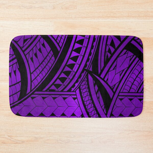 Item preview, Electric Purple Polynesian Tribal Pattern – Bold Geometric Island Design designed and sold by artistwill.