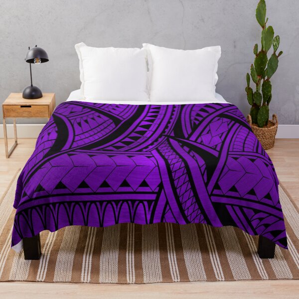 Item preview, Electric Purple Polynesian Tribal Pattern – Bold Geometric Island Design designed and sold by artistwill.