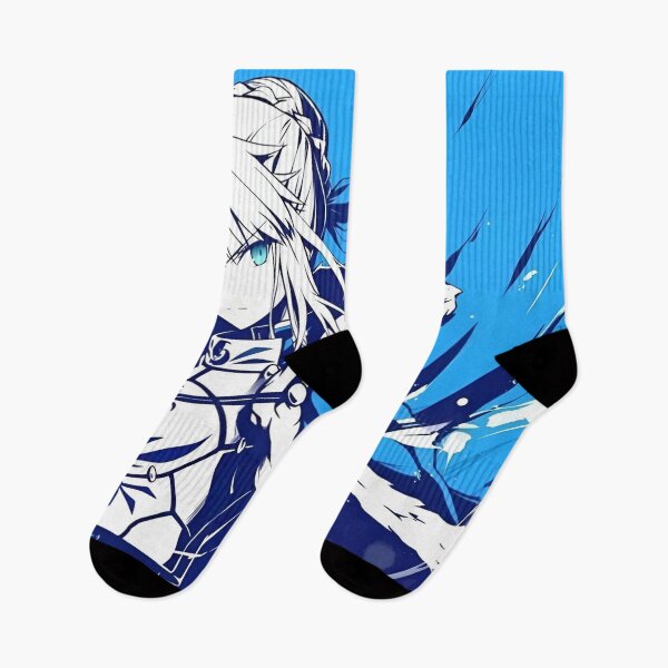 Item preview, Saber - Azure Ice Knight – Elegant Blue Anime Warrior designed and sold by Dyan4.