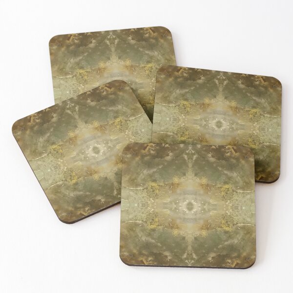 Item preview, Golden Moss Mandala – Earth Energy Stone Texture Kaleidoscope Art designed and sold by Xieurabbit.