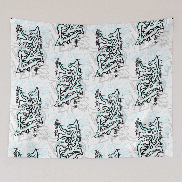 Item preview, Wildstyle Urban Cipher – Abstract Monochrome Graffiti Art designed and sold by VitalusDesignArtV.