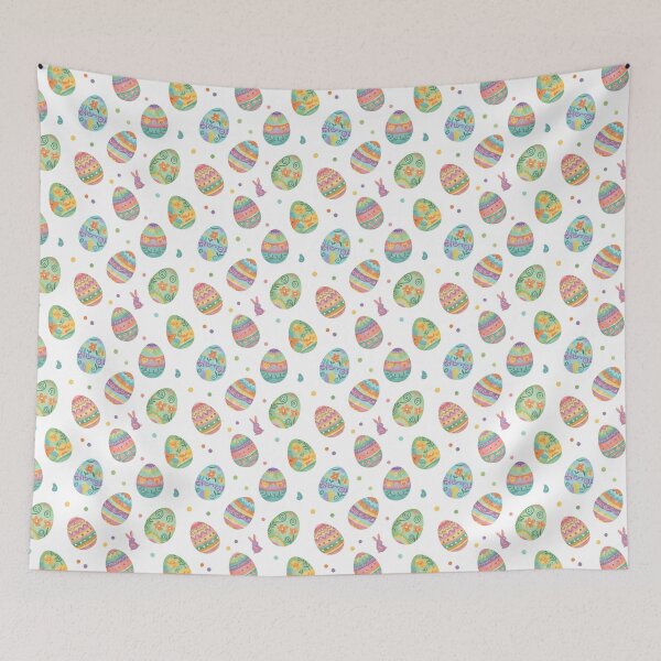 Item preview, A colourful Easter egg pattern with Easter bunnies designed and sold by GOTOCREATE.