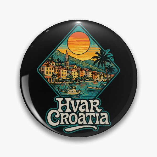 Item preview, Hvar Croatia Retro Travel designed and sold by TomFrontierArt.