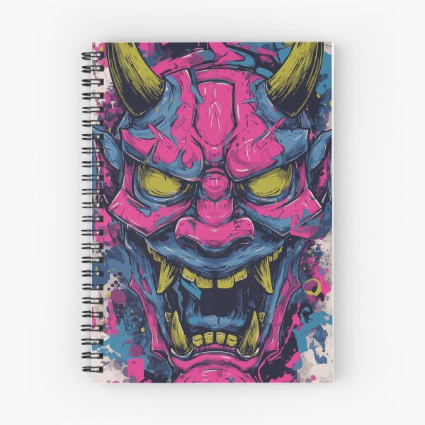 Artikelvorschau, Pink Oni Demon Mask – Japanese Graffiti Art entworfen und verkauft von drizzd.