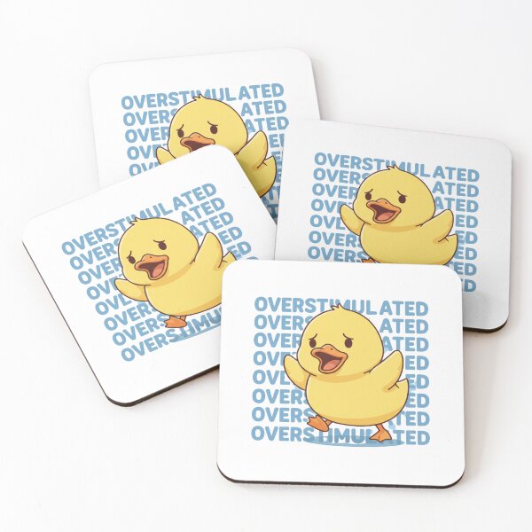 Item preview, Overstimulated Duck - Relatable Chaotic Meme Cartoon designed and sold by EnlightArt.