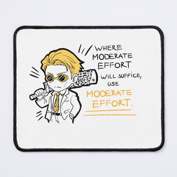 Item preview, Moderate Effort Anime Quote – Stoic Office Sorcerer Meme designed and sold by EcceHomonculus.