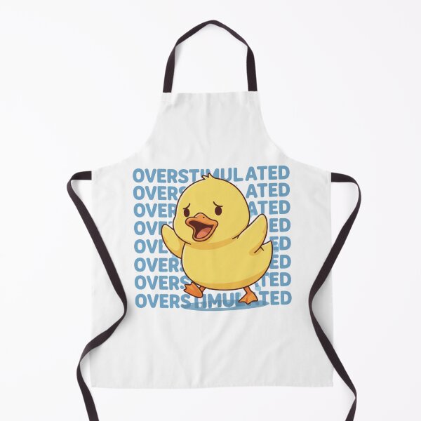 Item preview, Overstimulated Duck - Relatable Chaotic Meme Cartoon designed and sold by EnlightArt.