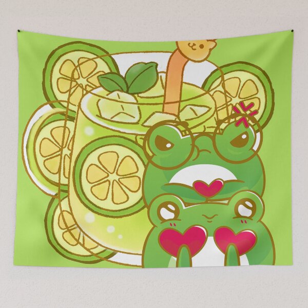 Item preview, Kawaii Frog Duo and Fresh Limeade - Summer Vibes designed and sold by Kanniax.