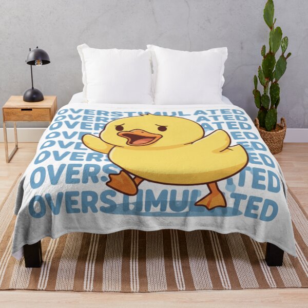 Item preview, Overstimulated Duck - Relatable Chaotic Meme Cartoon designed and sold by EnlightArt.
