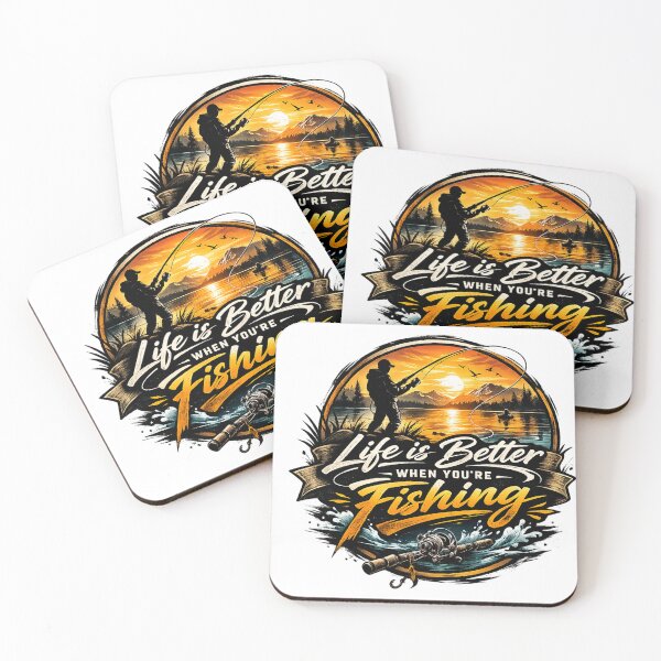 Item preview, Life Is Better When You're Fishing – Vintage Sunset Fisherman Graphic – Perfect Gift for Anglers designed and sold by RolMerch.