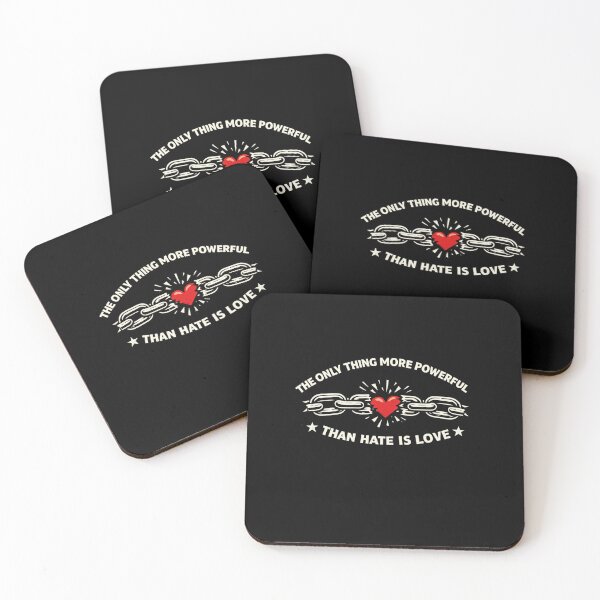 Item preview, The Only Thing More Powerful Than Hate Is Love – Broken Chain Heart Design designed and sold by EuropeanPrints.