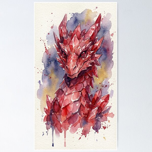 Item preview, Dragon with red crystal  designed and sold by Infinite Art Lab.
