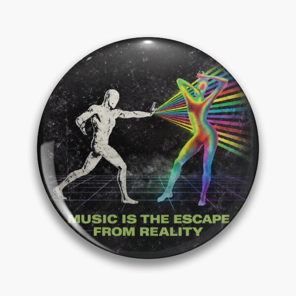 Item preview, Music Is The Escape From Reality – Underground Rave Retro Artwork designed and sold by Dominik1994.