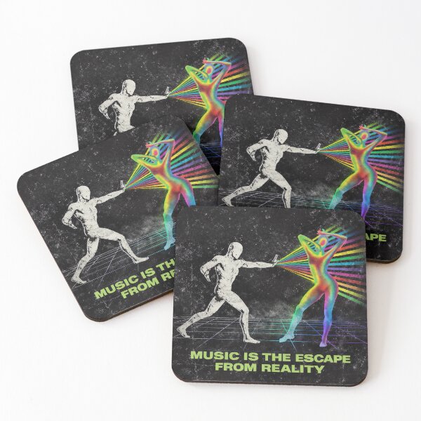 Item preview, Music Is The Escape From Reality – Underground Rave Retro Artwork designed and sold by Dominik1994.