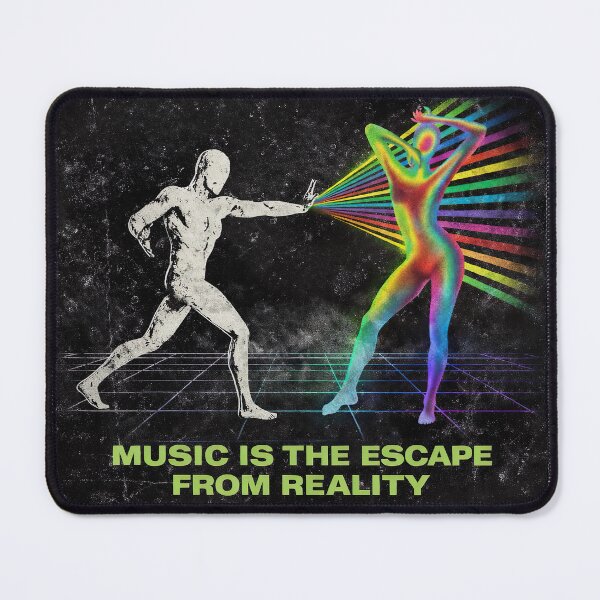 Item preview, Music Is The Escape From Reality – Underground Rave Retro Artwork designed and sold by Dominik1994.