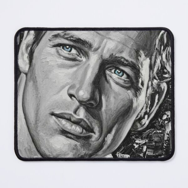Item preview, Newman’s Gaze: Paul Newman Selective Blue Impasto Portrait designed and sold by Art's Diner.