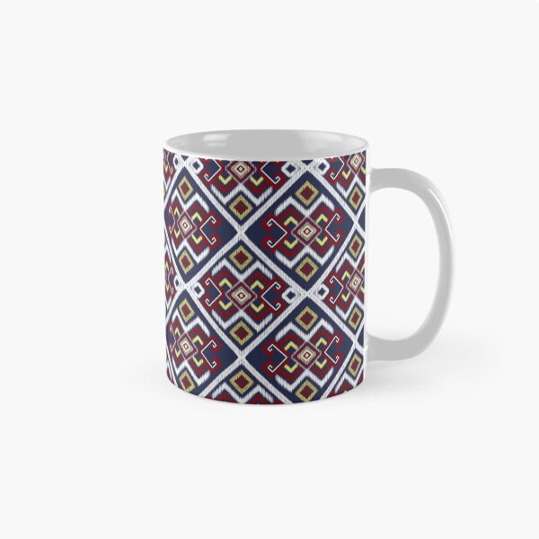 Item preview, Navy Red Tribal Ikat Diamond Seamless Pattern designed and sold by ClamberryStudio.