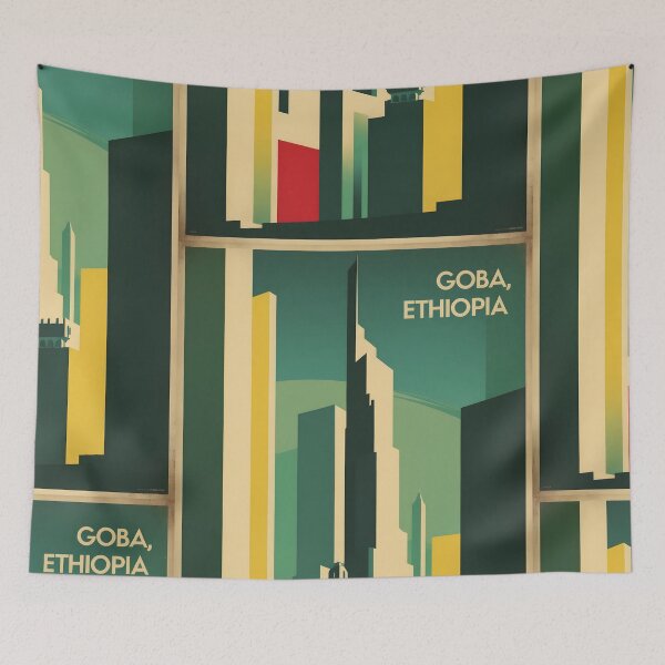 Item preview, Goba Ethiopia Retro Vintage Travel Design designed and sold by TravelersGems.