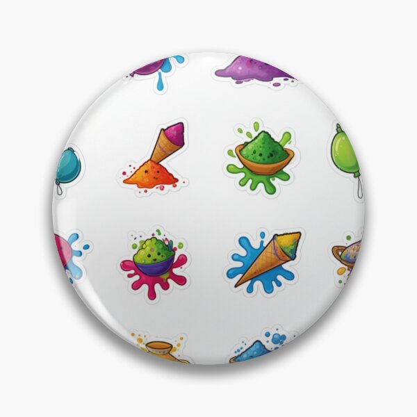 Item preview, Cute Holi Sticker Collection – Colorful Festival of Colors Cartoon Icons designed and sold by digitallyyour.