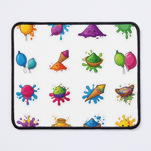Item preview, Cute Holi Sticker Collection – Colorful Festival of Colors Cartoon Icons designed and sold by digitallyyour.
