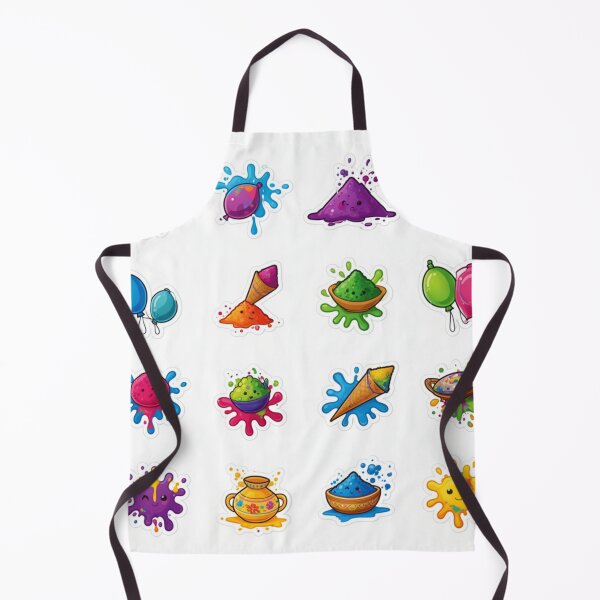 Item preview, Cute Holi Sticker Collection – Colorful Festival of Colors Cartoon Icons designed and sold by digitallyyour.
