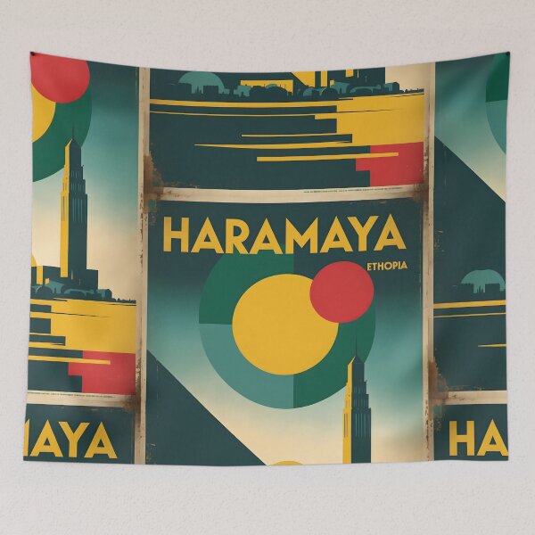 Item preview, Haramaya Ethiopia Retro Vintage Travel Design designed and sold by TravelersGems.