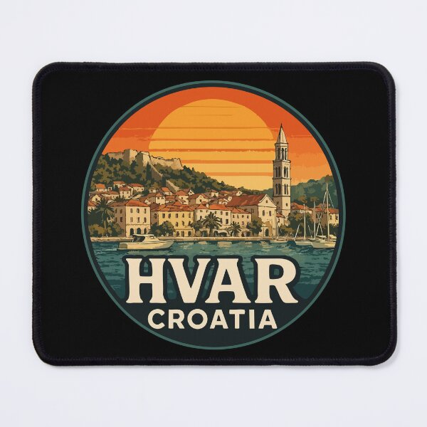 Item preview, Hvar Island Croatia Retro Vintage Travel designed and sold by TomFrontierArt.