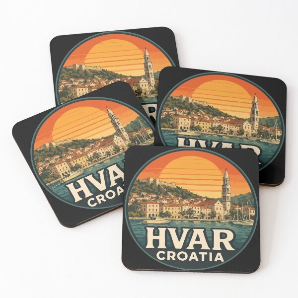 Item preview, Hvar Island Croatia Retro Vintage Travel designed and sold by TomFrontierArt.