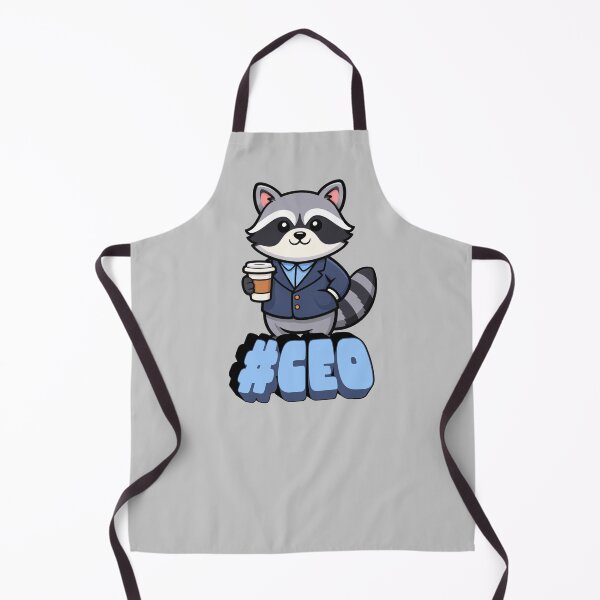 Item preview, CEO Raccoon with Coffee – Cute Boss Animal Illustration designed and sold by SimplyJasper.