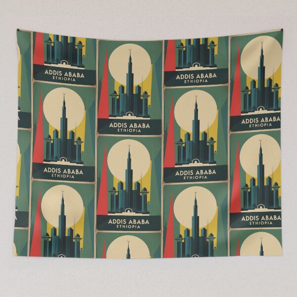 Item preview, Addis Ababa Ethiopia Africa Retro Vintage Travel Souvenir designed and sold by TravelersGems.