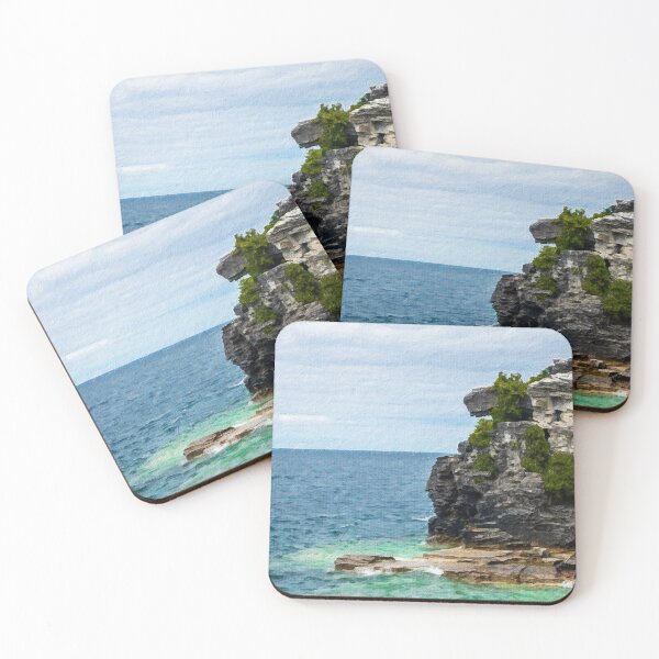 Item preview, Rocky Cliff Turquoise Tobermory Shoreline designed and sold by CMi-Designs.