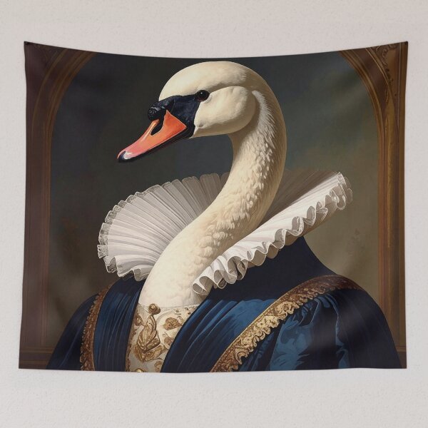 Item preview, Elegant Royal Swan Renaissance Portrait designed and sold by Rutvain.