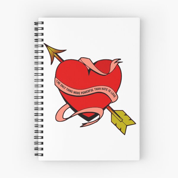 Item preview, The Only Thing More Powerful Than Hate Is Love – Romantic Heart Arrow Quote T Shirt Design designed and sold by PixelWaveBD.