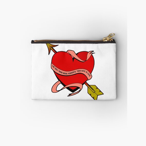 Item preview, The Only Thing More Powerful Than Hate Is Love – Romantic Heart Arrow Quote T Shirt Design designed and sold by PixelWaveBD.
