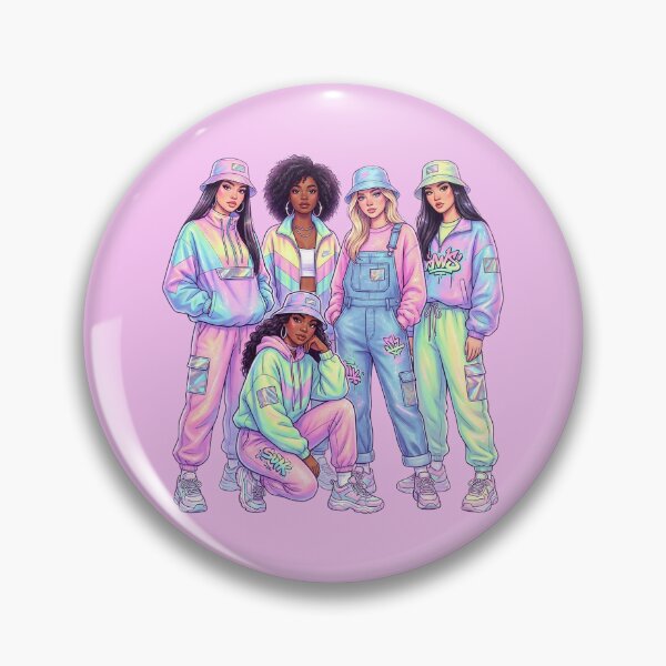 Item preview, Cute Diverse Girls Support Girls | Empowered Best Friends Squad Art designed and sold by AOG-DESIGNS.
