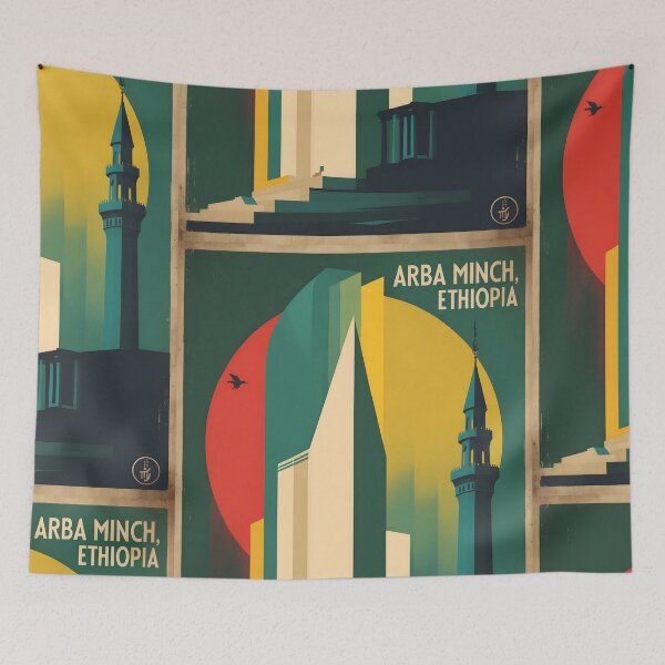 Item preview, Arba Minch Ethiopia Retro Vintage Travel Design designed and sold by TravelersGems.