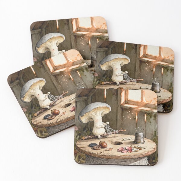 Item preview, Mushroom Folk Crafting - Cottagecore Fantasy Art designed and sold by PictorialWhimsy.