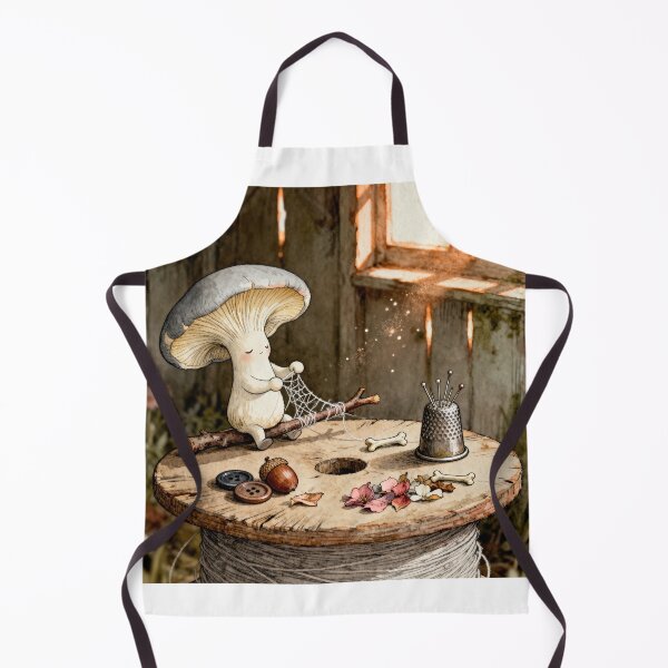 Item preview, Mushroom Folk Crafting - Cottagecore Fantasy Art designed and sold by PictorialWhimsy.