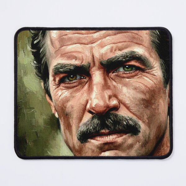 Item preview, The Original Detective: Tom Selleck Rugged Impasto Portrait designed and sold by Art's Diner.