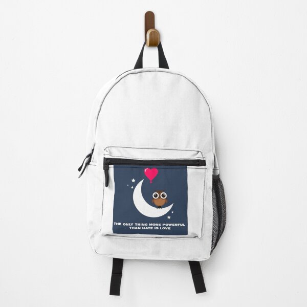 Item preview, The Only Thing More Powerful Than Hate Is Love – Cute Owl Moon Valentine Quote Design designed and sold by PixelWaveBD.