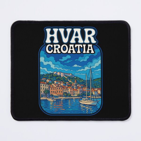 Item preview, Hvar Island Croatia Trippy Art Travel designed and sold by TomFrontierArt.
