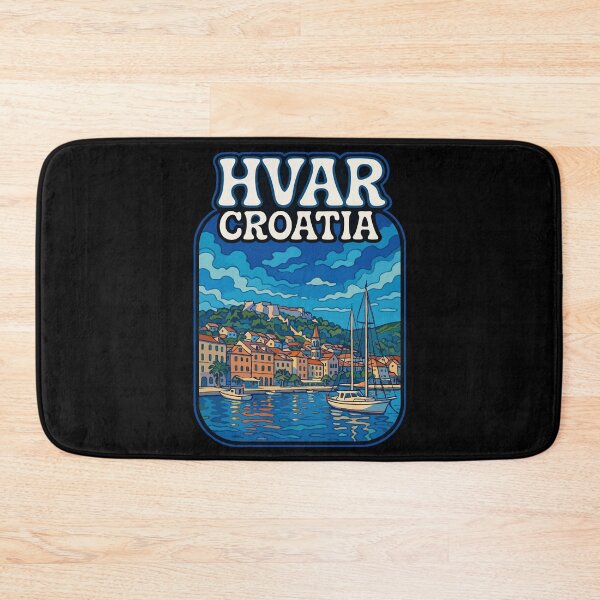 Item preview, Hvar Island Croatia Trippy Art Travel designed and sold by TomFrontierArt.