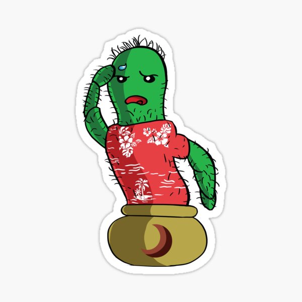English Cactus - No Text Sticker