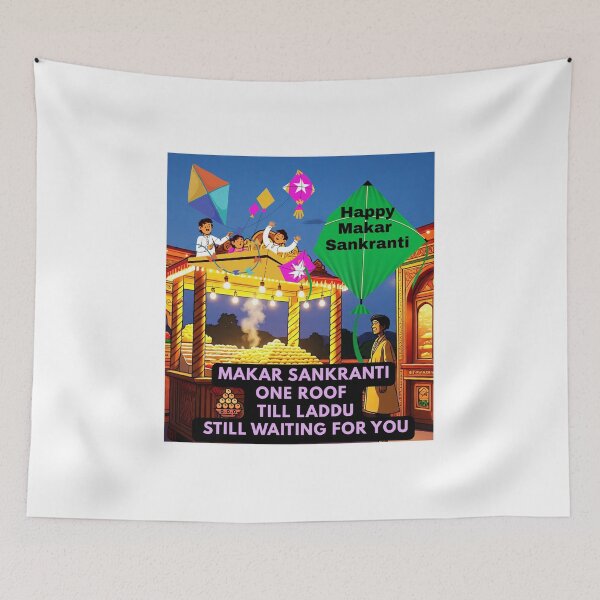 Item preview, Makar Sankranti Kite Festival T-Shirt – Indian Festive Celebration Design designed and sold by Dew Drop wear.