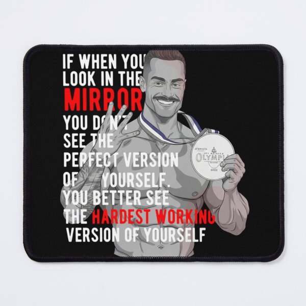 Item preview, CBUM Mirror Quote - Hardest Working Version Gym Motivation designed and sold by Muj1n.