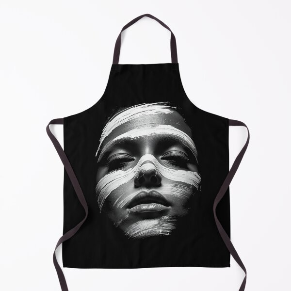Item preview, Black and White Street Art Face – Minimalist Modern Pop Art Portrait designed and sold by PLUSHIWORLDtm.