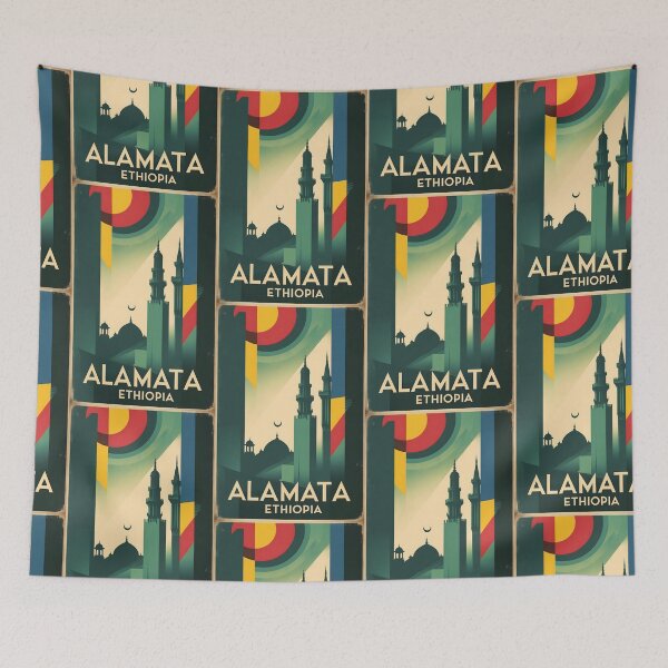 Item preview, Alamata Ethiopia Africa Retro Vintage Travel Souvenir designed and sold by TravelersGems.