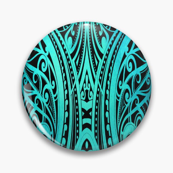 Item preview, Teal Tribal Polynesian Symmetry Pattern designed and sold by artistwill.