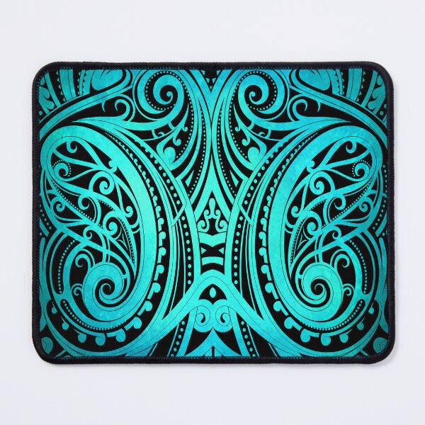 Item preview, Teal Tribal Polynesian Symmetry Pattern designed and sold by artistwill.